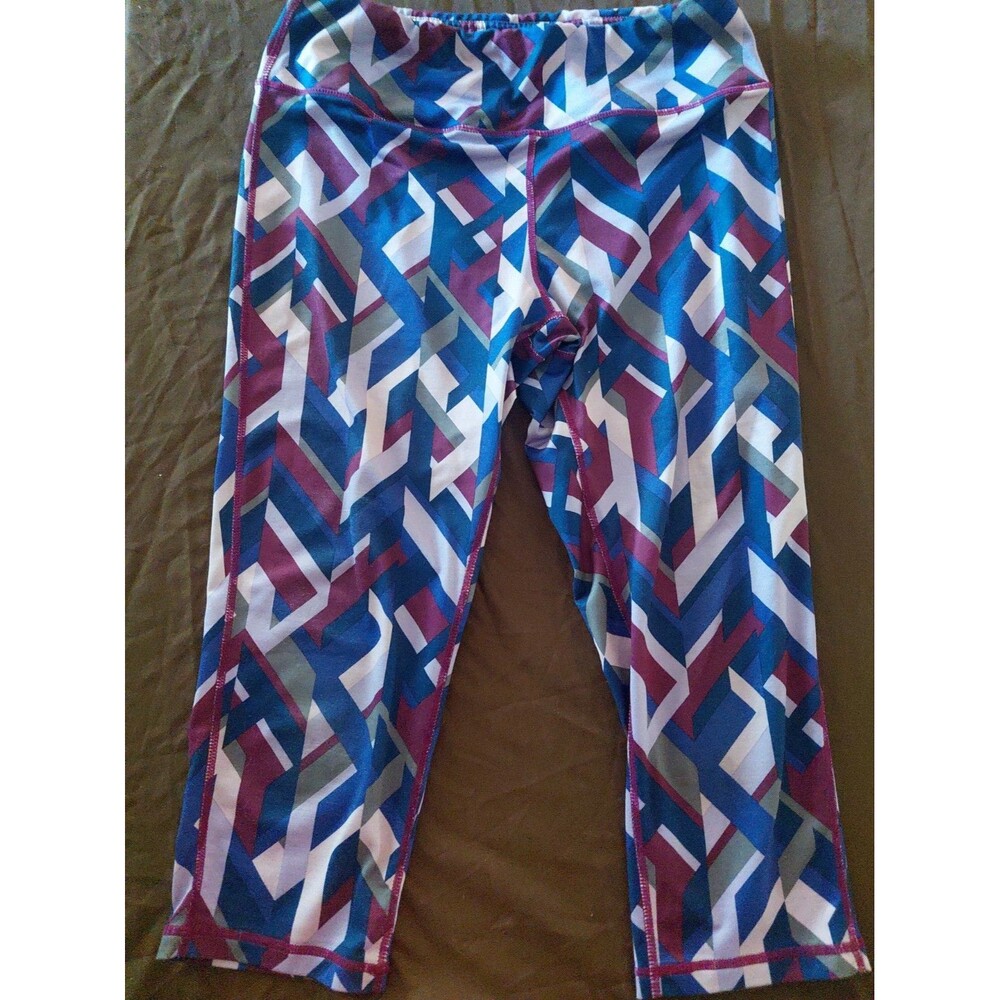 PRO PLAYER WORKOUT CAPRIS WOMEN'S SIZE SMALL MULTICOLORED